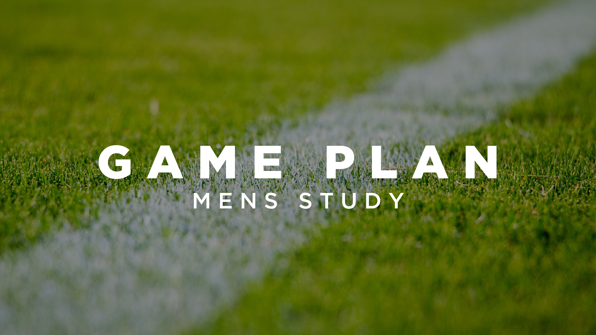 Mens Study: Game Plan
